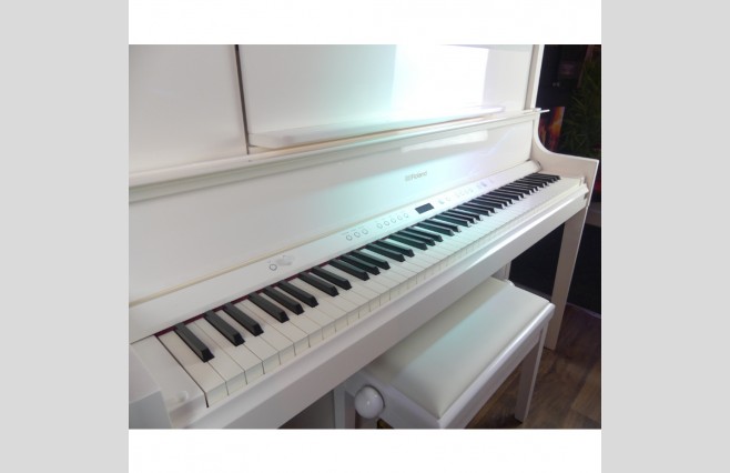 As New Used Roland LX708 Polished White Digital Piano Complete Package (SN:Z6J0181) - Image 5